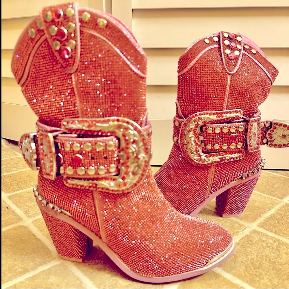 Dolls Kill Club X Rhinestone Cowboy Boots